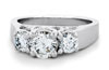 Three (3) Stone Platinum Diamond Engagement Ring