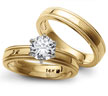 diamond engagement ring with matching wedding band
