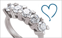 Heart Prong Rings