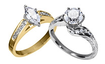 Gold Engagement Rings with Side Stones