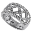 14K White Gold Diamond Lattice Ring (.50 ct. tw.)                                                                                                                                                                                