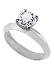 Palladium 4 mm Knife Edge Solitaire Engagement Ring Engagement Ring