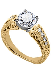 Filigree engagement ring: for that antique look