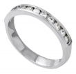 Platinum 3 mm Ring with Eleven Channel Set Diamonds (.375 ct. tw.)