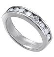 Palladium Black Tie Diamond Ring with White Diamonds                                                                                                                                                                             