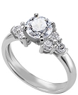 Platinum Woman's Engagement Ring with Side Stones (.50 ct. tw.)                                                                                                                                                                  