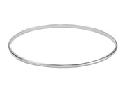 14K White Gold Half Round Bangle Bracelet                                                                                                                                                                                        