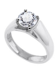Platinum 5.5 mm Cathedral Solitaire Engagement Ring                                                                                                                                                                              