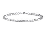 Sterling Silver 5 mm Charm Bracelet (7