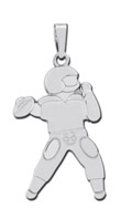 Sterling Silver Football Player Charm - 