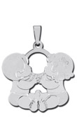 Sterling Silver Baby Boy and Girl Charm - 