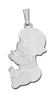Sterling Silver Baby Girl Charm - 