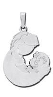 Sterling Silver Mother and Daughter Charm - 