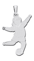 Sterling Silver Boy Soccer Player Charm - 