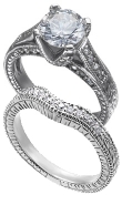 Platinum Antique Style Diamond Match Set (.40 ct. tw.)                                                                                                                                                                           