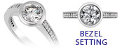 Engagement ring Bezel Setting