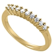 Thin 14K Yellow Gold Diamond Ring with 9 Prong Set Diamonds (.23 ct. tw.)