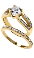 14K Yellow Gold Matched Set with Diamonds (.39 ct. tw.)