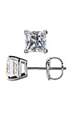 14K White Gold Princess Diamond Stud Earrings (2.00 ct. tw)