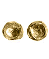 Large 14K Yellow Gold Nugget Post Earrings (14-15 mm average diameter)