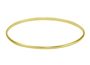14K Green Gold Half Round Bangle Bracelet