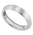 Platinum 7mm Half Round Comfort Fit Men's Wedding Band with Satin Finish